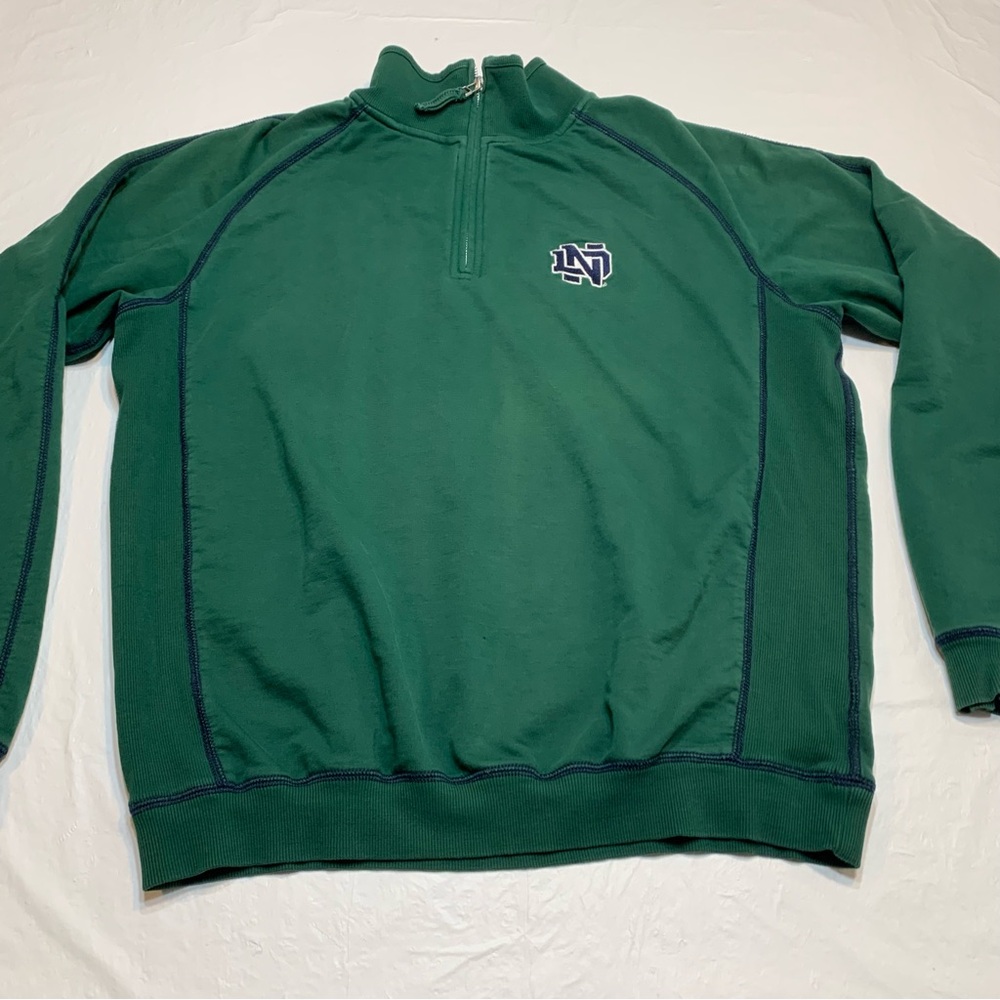 Gold Notre Dame Fighting Irish Green 1/4 Zip Sweater Men’s Medium